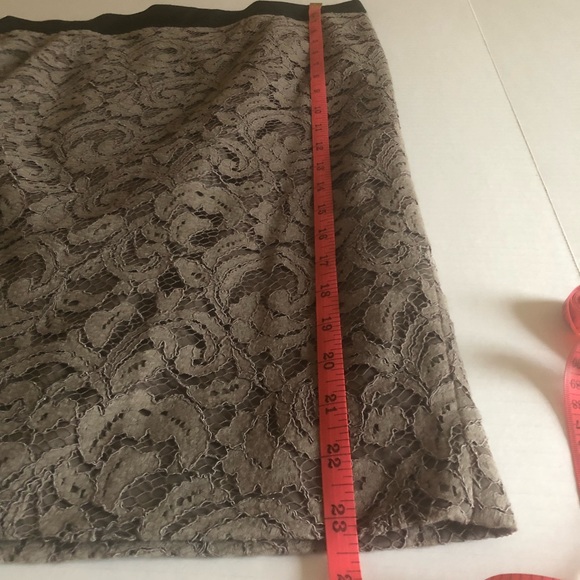 NWOT Banana Republic Lace Overlay Skirt, size 8, brown - Picture 10 of 10